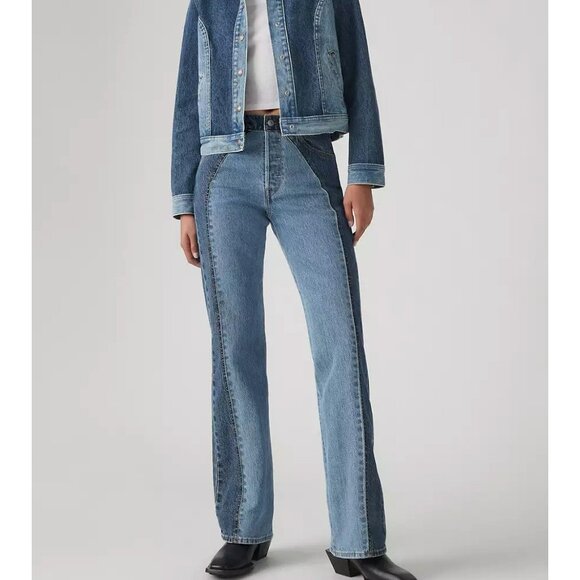 Levi's Denim - Levi's 28x32 Premium Wedgie Bootcut Western Women's Jeans Practically Pieced